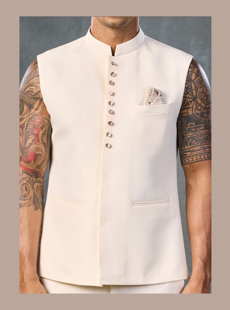 BEIGE JODHPURI SUIT